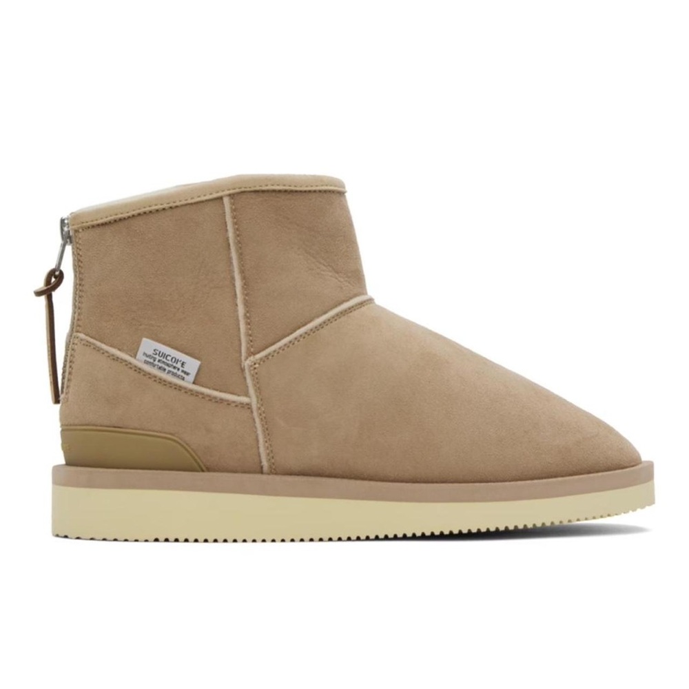 Suicoke Leather Shearling Ankle Boots